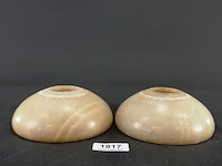 2 vintage onyx lampenkappen - afbeelding 2 van  5