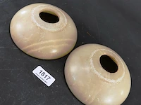 2 vintage onyx lampenkappen - afbeelding 3 van  5
