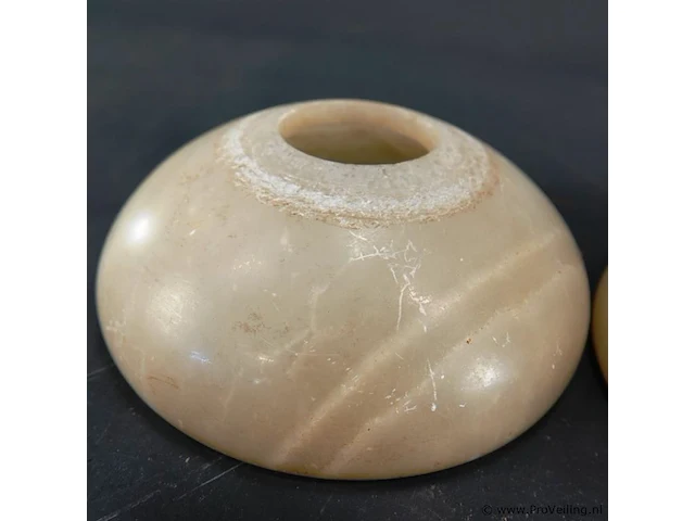 2 vintage onyx lampenkappen - afbeelding 4 van  5