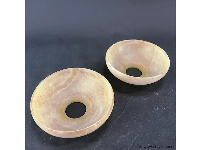 2 vintage onyx lampenkappen - afbeelding 5 van  5