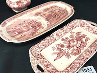 2 vintage schalen en een suikerpot - afbeelding 4 van  5