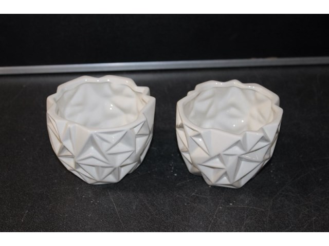 2 witte deco potjes in a5 - afbeelding 2 van  3