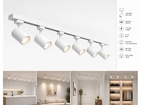2 x 1-fase railverlichting set – 2 meter – wit – inclusief 6 x gu10 railspots