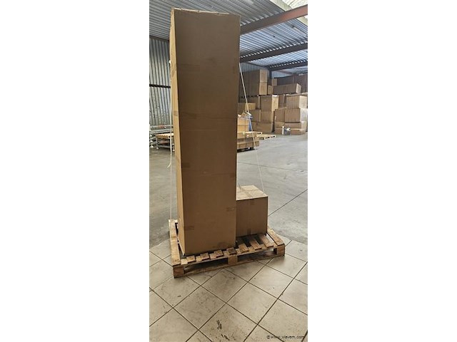 2 x 1 persoons ligbed met bijzettafel bruin - afbeelding 2 van  2