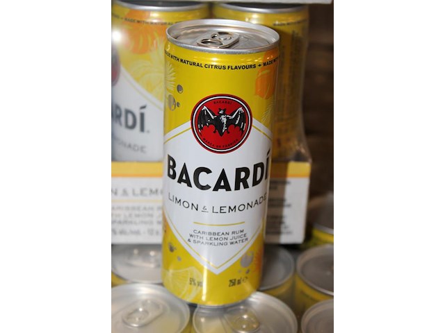 2 x 12 blikken bacardi cola limon & lemonade 0,25cl. tht 8-2026. bod inclusief statiegeldwaarde van 7,20 euro. - afbeelding 2 van  2