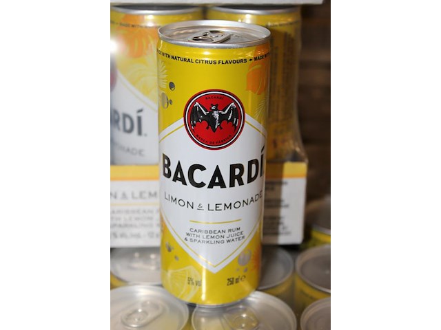 2 x 12 blikken bacardi cola limon & lemonade 0,25cl. tht 8-2026. bod inclusief statiegeldwaarde van 7,20 euro. - afbeelding 2 van  2