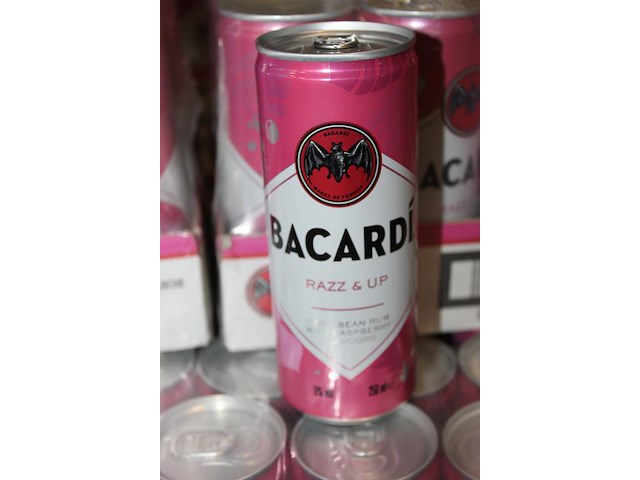 2 x 12 blikken bacardi cola razz & up 0,25cl. tht 2-2027. bod inclusief statiegeldwaarde van 3,60 euro. - afbeelding 2 van  2