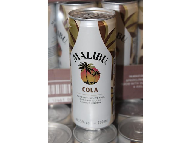 2 x 12 blikken malibu cola 0,25cl. tht 5-2026. bod inclusief statiegeldwaarde van 7,20 euro. - afbeelding 3 van  3
