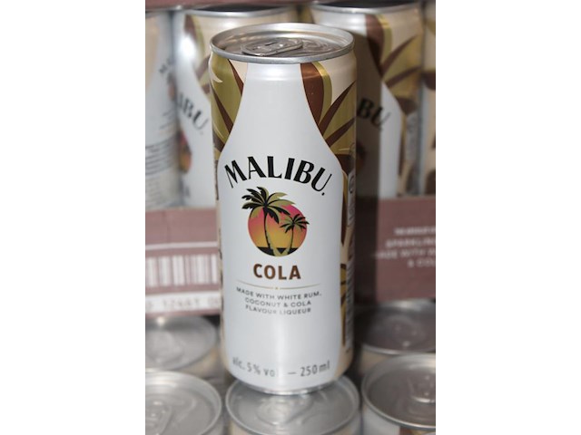 2 x 12 blikken malibu cola 0,25cl. tht 5-2026. bod inclusief statiegeldwaarde van 7,20 euro. - afbeelding 3 van  3