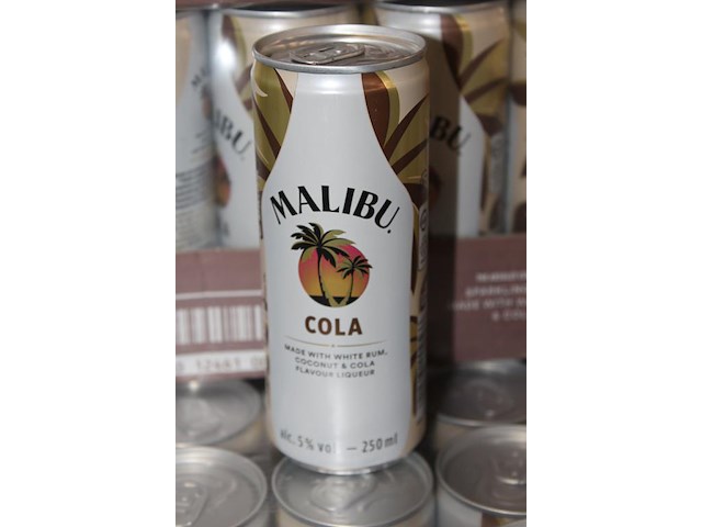 2 x 12 blikken malibu cola 0,25cl. tht 5-2026. bod inclusief statiegeldwaarde van 7,20 euro. - afbeelding 3 van  3