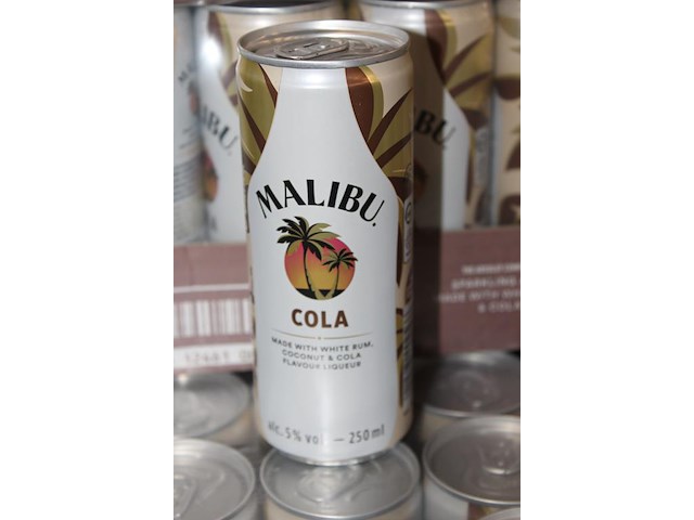 2 x 12 blikken malibu cola 0,25cl. tht 5-2026. bod inclusief statiegeldwaarde van 7,20 euro. - afbeelding 3 van  3