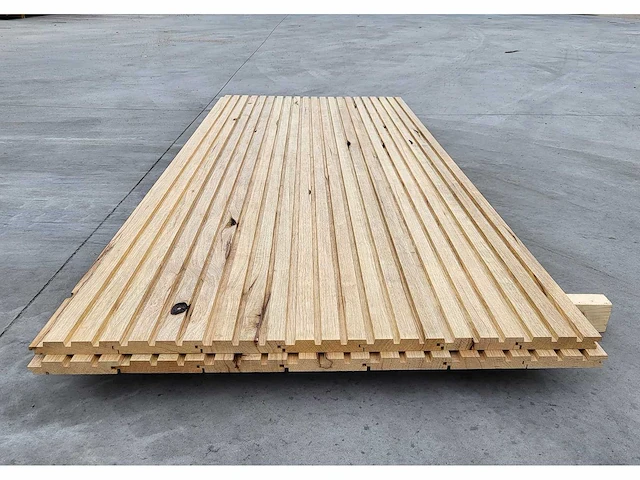 2 x afrikaans eiken triple woodpanel 25mm dik , 95 x 225cm (b x h) - afbeelding 1 van  5
