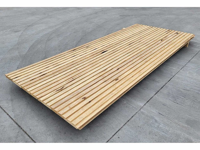 2 x afrikaans eiken triple woodpanel 25mm dik , 95 x 225cm (b x h) - afbeelding 2 van  5