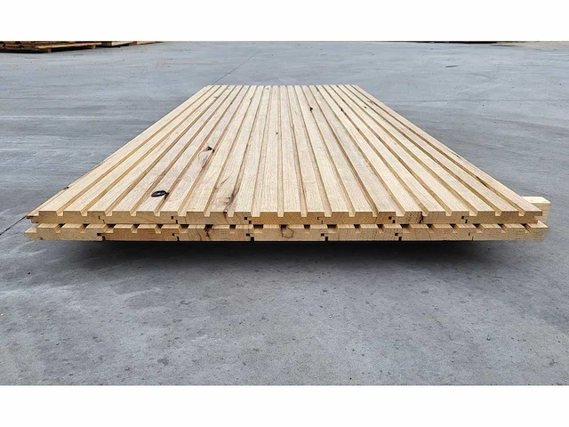 2 x afrikaans eiken triple woodpanel 25mm dik , 95 x 225cm (b x h) - afbeelding 3 van  5