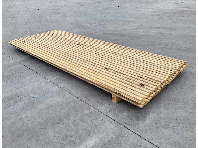 2 x afrikaans eiken triple woodpanel 25mm dik , 95 x 225cm (b x h) - afbeelding 4 van  5