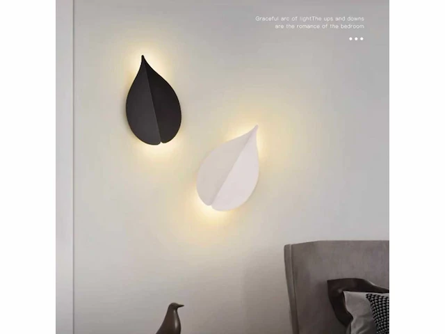 2 x bladvorm led wandlamp – 6w – 3500k neutraal wit – sw-239 - afbeelding 2 van  5