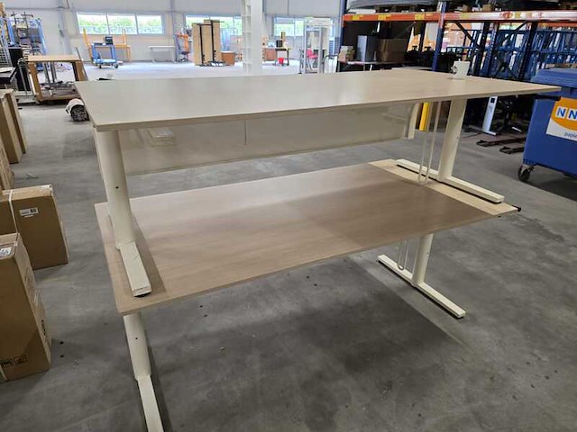 2 x bureau tafel, wit - afbeelding 2 van  2