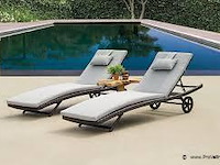 2 x calvi ligbed light grijs