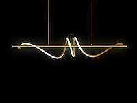 2 x flow led hanglamp goud