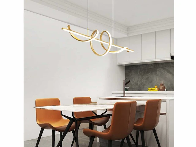 2 x flow led hanglamp goud - afbeelding 3 van  8