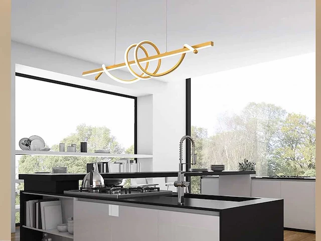2 x flow led hanglamp goud - afbeelding 5 van  8