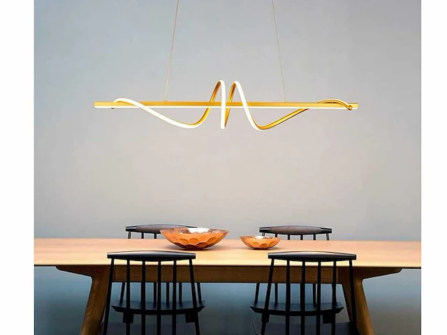 2 x flow led hanglamp goud - afbeelding 6 van  8