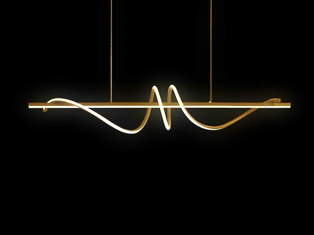 2 x flow led hanglamp goud - afbeelding 1 van  8
