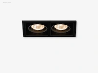 2 x gt square 2.0 design inbouwspots zwart - afbeelding 5 van  7