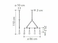 2 x industriële retro hanglamp 4 lichts - afbeelding 5 van  9