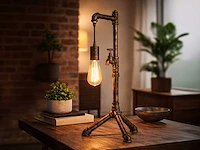 2 x industriële retro tafellamp