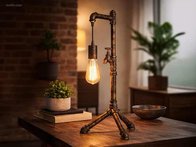 2 x industriële retro tafellamp - afbeelding 1 van  6