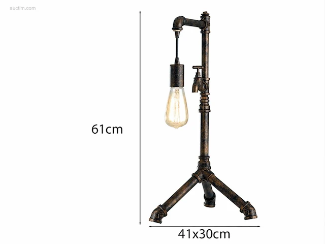 2 x industriële retro tafellamp - afbeelding 2 van  6