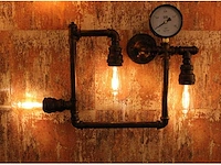 2 x industriële retro wandlamp 3 + 5 lichts - afbeelding 3 van  8