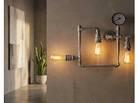 2 x industriële retro wandlamp 3 lichts