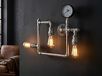 2 x industriële retro wandlamp 3 lichts - afbeelding 2 van  6
