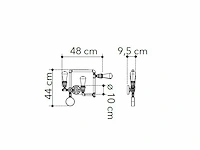 2 x industriële retro wandlamp 3 lichts - afbeelding 4 van  6