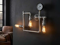 2 x industriële retro wandlamp 3 lichts - afbeelding 1 van  9