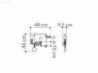2 x industriële retro wandlamp 3 lichts - afbeelding 4 van  7