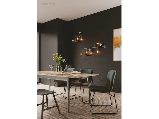 2 x industriële retro wandlamp 3 lichts - afbeelding 2 van  10