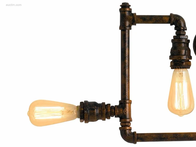 2 x industriële retro wandlamp 5 lichts - afbeelding 6 van  9