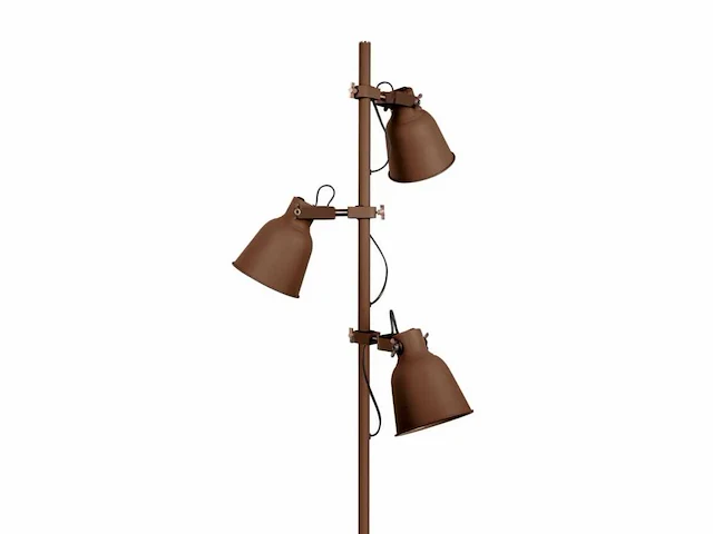 2 x intec legend vloerlamp 3 lichts, koper bruin - afbeelding 2 van  5