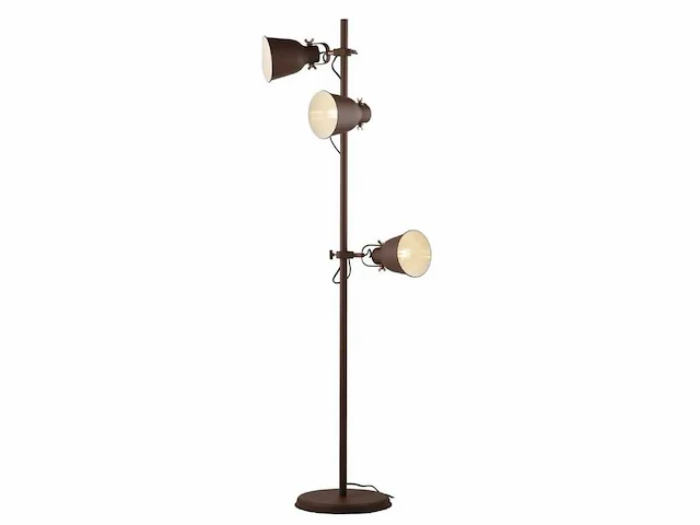 2 x intec legend vloerlamp 3 lichts, koper bruin - afbeelding 3 van  5
