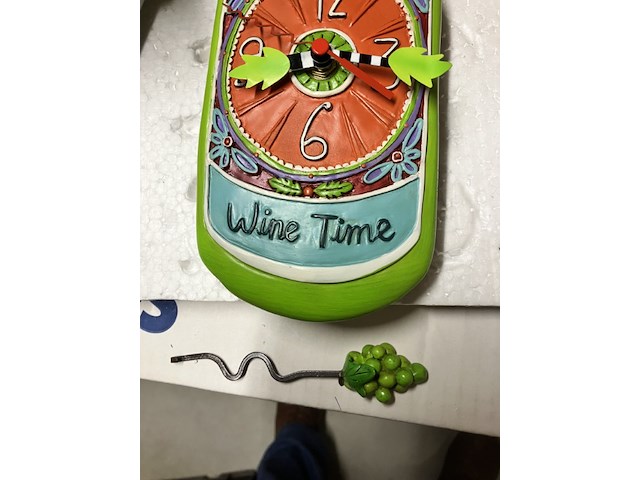 2 x klok wijnfles, werkt op batterijen, niet meegeleverd - afbeelding 3 van  7