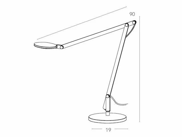 2 x lad italiaanse led design bureaulamp zwart - afbeelding 4 van  7