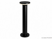 2 x led buiten sokkel lamp – 12w – 4200k neutraal wit - zwart – ip65 – dexter-3 - afbeelding 2 van  5