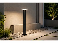 2 x led buiten sokkel lamp – 12w – 4200k neutraal wit - zwart – ip65 – dexter-3 - afbeelding 4 van  10