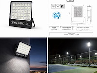 2 x led floodlight 400w – 6400k koud wit - zwart – ip65 – borneo-400 - afbeelding 5 van  5