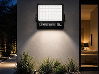 2 x led floodlight 500w – 6400k koud wit - zwart – ip65 – borneo-500 - afbeelding 1 van  5