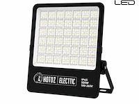 2 x led floodlight 500w – 6400k koud wit - zwart – ip65 – borneo-500 - afbeelding 2 van  5