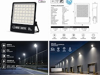 2 x led floodlight 500w – 6400k koud wit - zwart – ip65 – borneo-500 - afbeelding 5 van  5